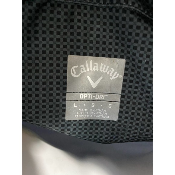 Men’s Callaway Opti-dri Black Polo Golf Shirt Size Medium Large - Picture 5 of 10